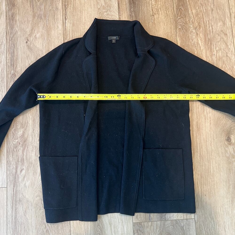 J.CREW Women's Open Front Cardigan Size M In Black - Picture 4 of 7